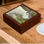 Glacier National Park Mountain Goat Photo Gift Box<br><div class="desc">Store trinkets,  jewellery and other small keepsakes in this wooden gift box with ceramic tile featuring a photo image of a horned Mountain Goat in Glacier National Park,  Montana. Select your gift box size and colour. Makes a great travel souvenir!</div>