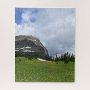 Glacier National Park Mountain Meadow Scenic Photo Jigsaw Puzzle