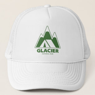Glacier National Park Mountains Camping Trucker Hat