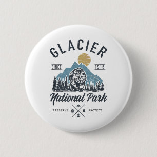 Glacier National Park novlelty Road trip Montana T 6 Cm Round Badge
