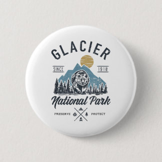 Glacier National Park novlelty Road trip Montana T 6 Cm Round Badge
