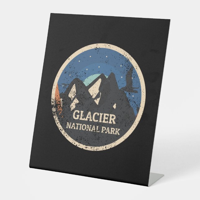Glacier National Park Pedestal Sign (Front)
