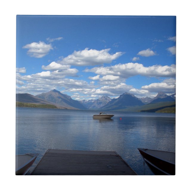 Glacier National Park photography. Ceramic Tile (Front)