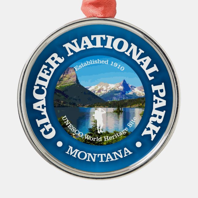 Glacier National Park (rd)2 Metal Ornament (Front)