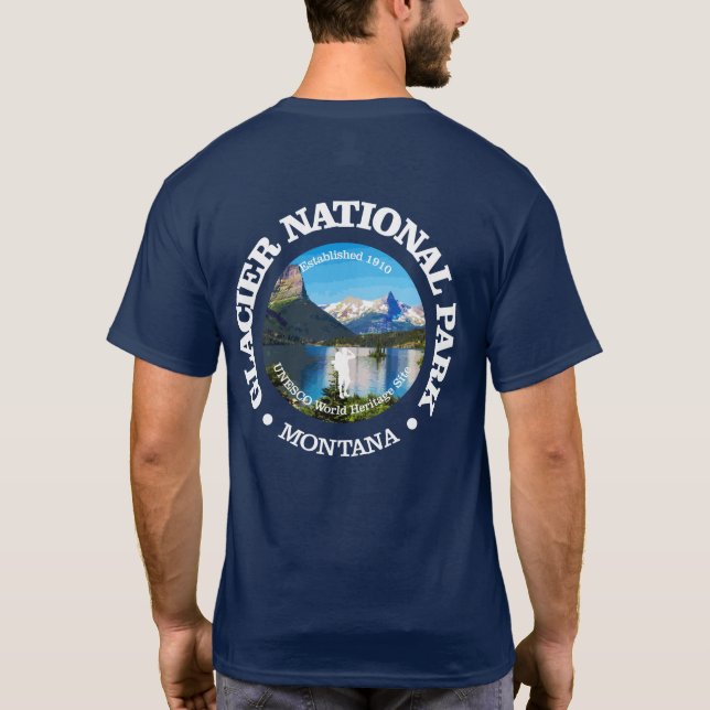 Glacier National Park (rd)2 T-Shirt (Back)
