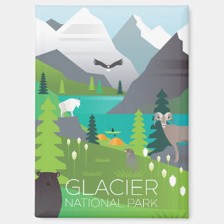 Glacier National Park Refrigerator Magnet