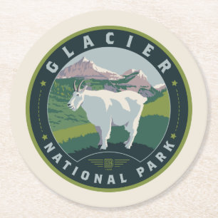 Glacier National Park Round Paper Coaster