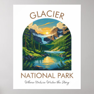 Glacier National Park Scenic Poster
