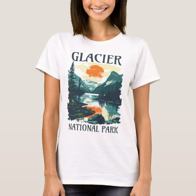 Glacier National Park Shirt, Rocky Mountains Shirt (Front)