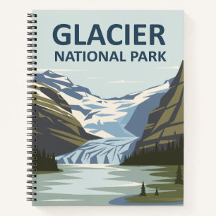 Glacier National Park Travel Art Notebook