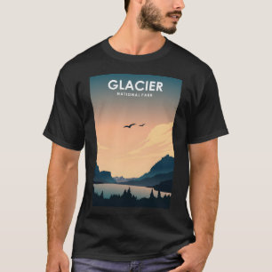 Glacier National Park Travel Poster T-Shirt