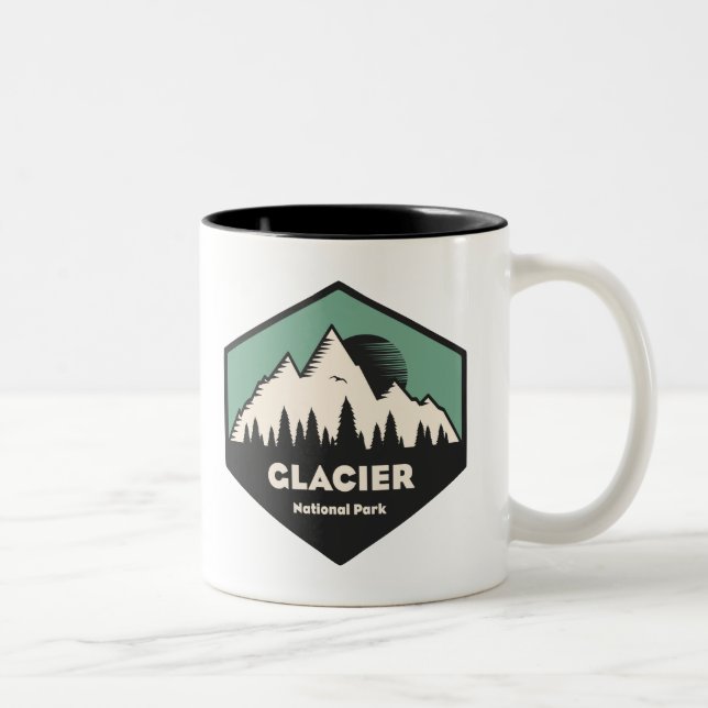 Glacier National Park Two-Tone Coffee Mug (Right)
