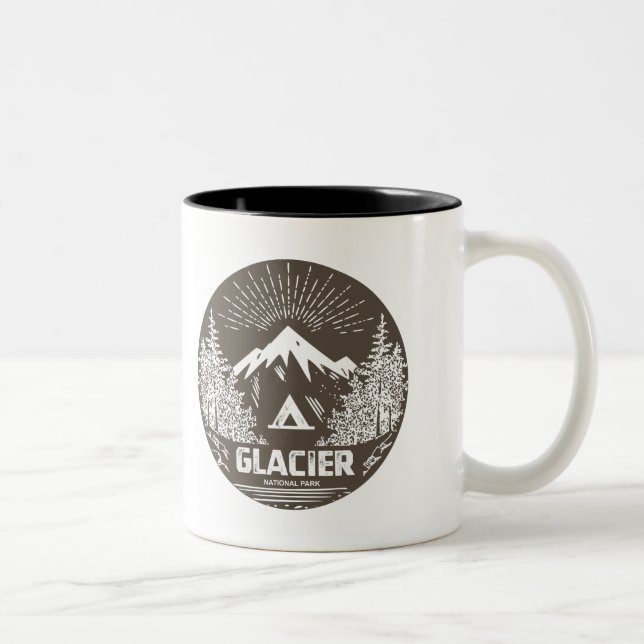 Glacier National Park Two-Tone Coffee Mug (Right)