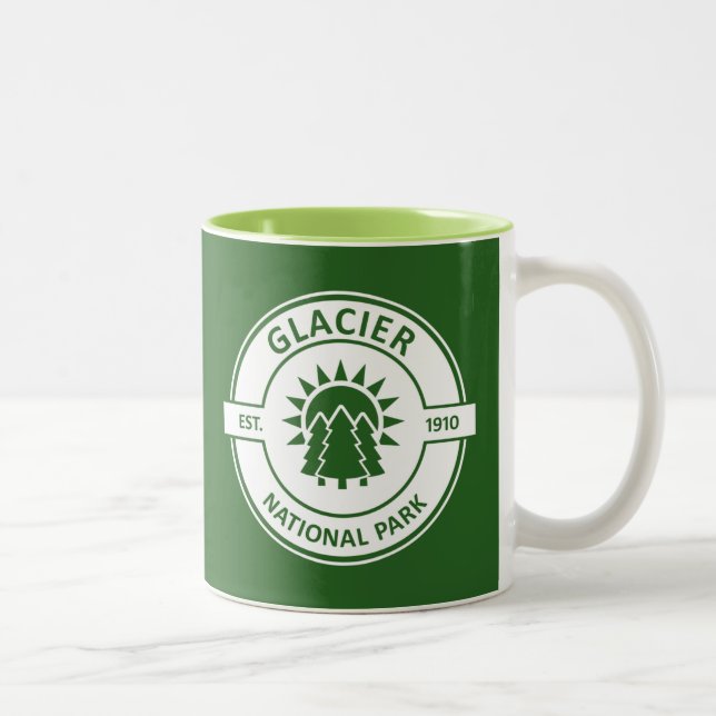 Glacier National Park Two-Tone Coffee Mug (Right)