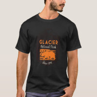 Glacier National Park US Flag Grizzly Bear Mountai