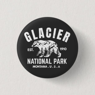 Glacier National Park USA Montana 3 Cm Round Badge