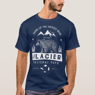 Glacier National Park  Vintage Montana Bear Men T-Shirt