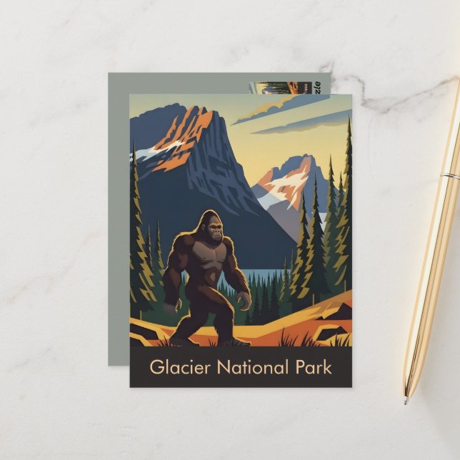 Glacier National Park WPA Postcard (Front/Back In Situ)