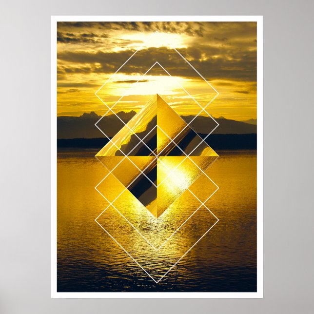 Glacier NP Geometric Poster (Front)