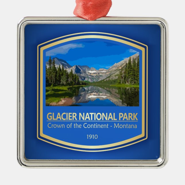 Glacier NP (PF1) Metal Ornament (Front)