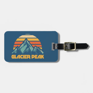 Glacier Peak Retro Turquoise Luggage Tag