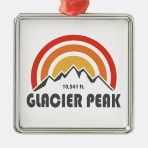 Glacier Peak, Washington Metal Ornament