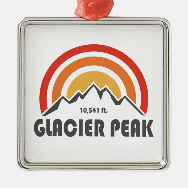 Glacier Peak, Washington Metal Ornament (Front)