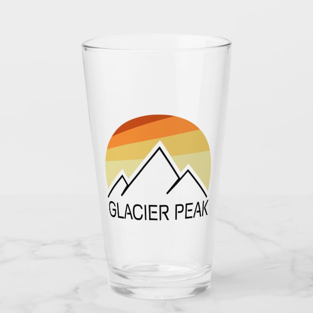 Glacier Peak Washington Retro Glass (Front)