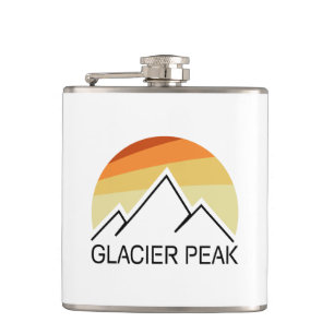 Glacier Peak Washington Retro Hip Flask