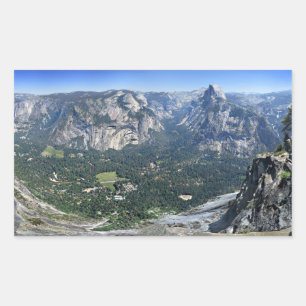 Glacier Point Panorama - Yosemite Valley Rectangular Sticker