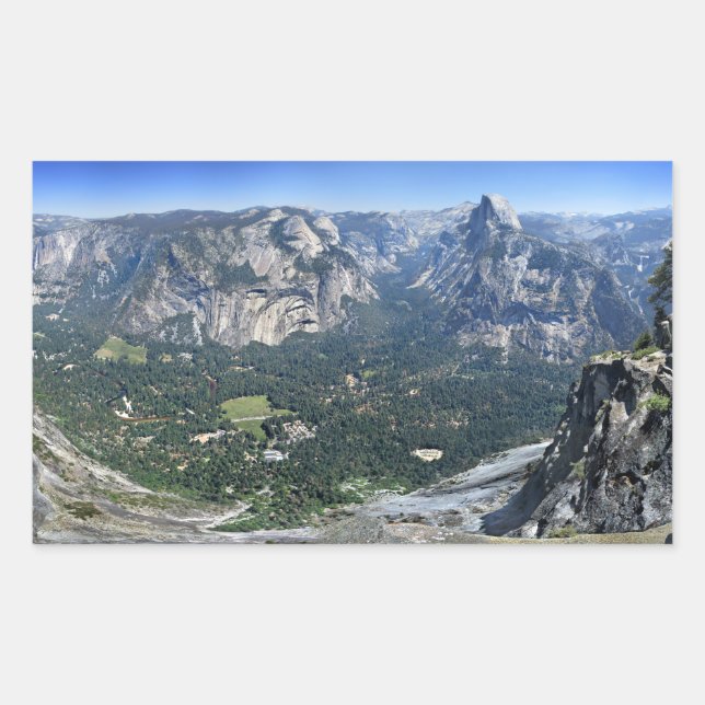 Glacier Point Panorama - Yosemite Valley Rectangular Sticker (Front)