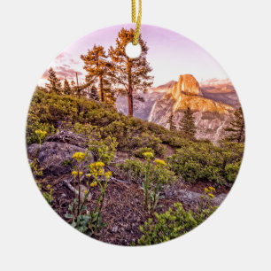Glacier Point Sunset (Horizontal) Ceramic Ornament