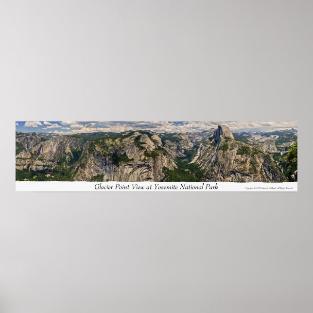Glacier Point View at Yosemite Poster (Front)