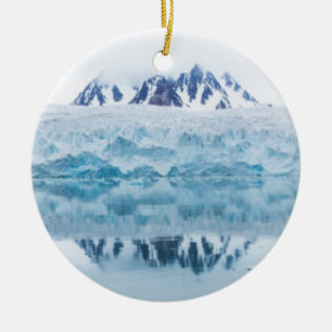 Glacier reflections, Norway Ceramic Ornament