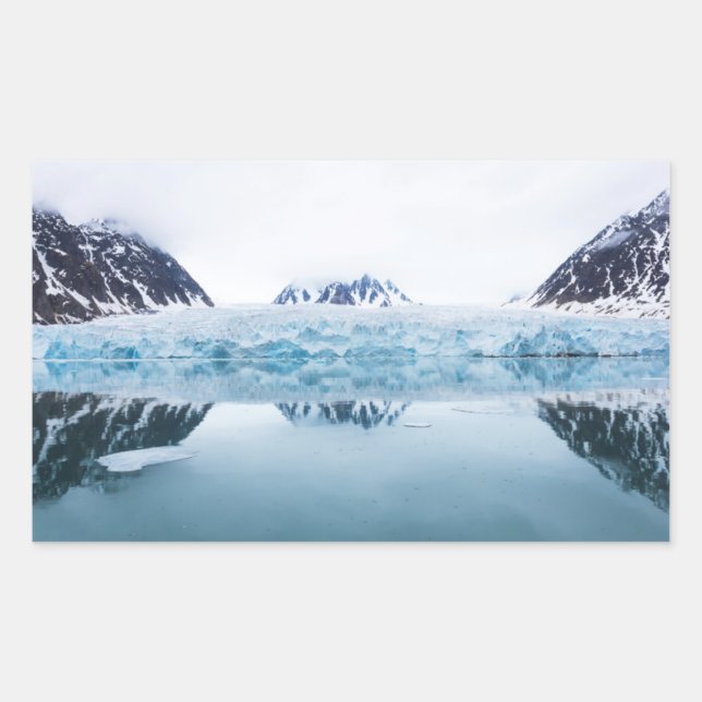 Glacier reflections, Norway Rectangular Sticker (Front)