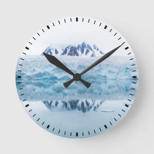 Glacier reflections, Norway Round Clock