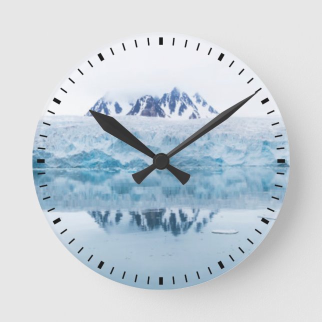 Glacier reflections, Norway Round Clock (Front)