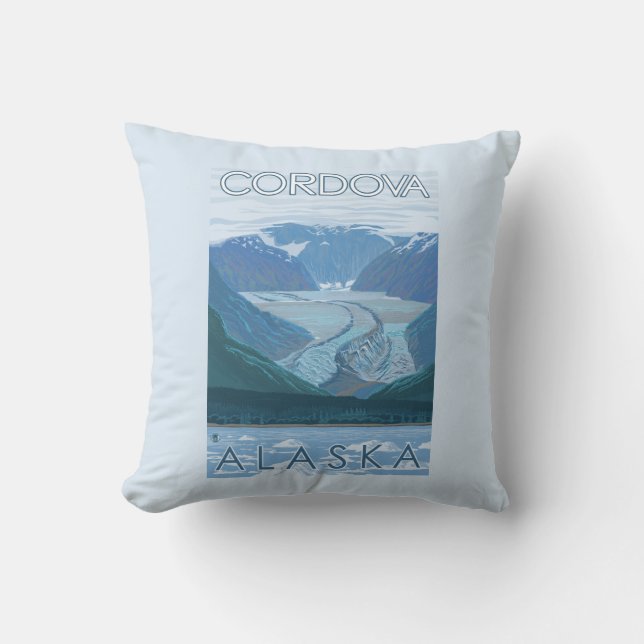 Glacier Scene - Cordova, Alaska Cushion (Front)