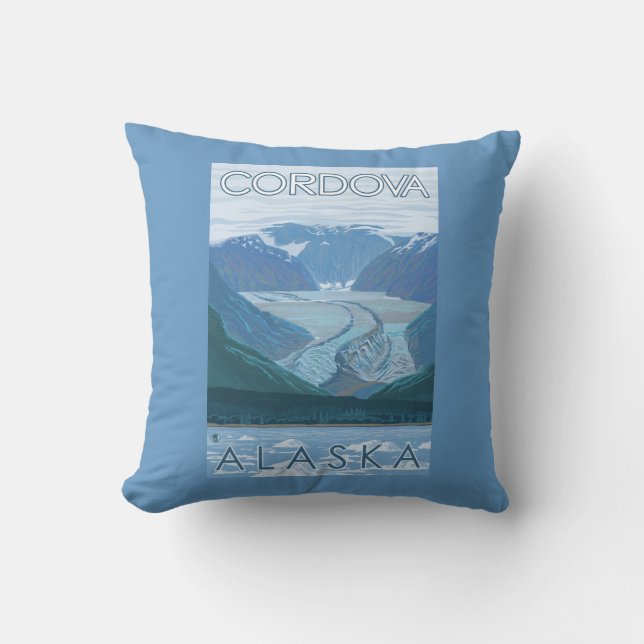 Glacier Scene - Cordova, Alaska Cushion (Front)