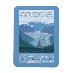 Glacier Scene - Cordova, Alaska Magnet