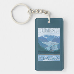 Glacier Scene - Juneau, Alaska Key Ring