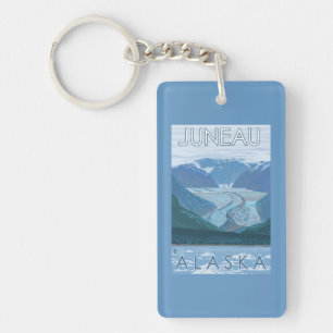 Glacier Scene - Juneau, Alaska Key Ring