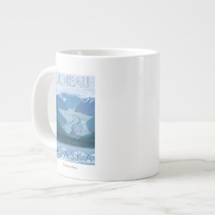 Glacier Scene - Juneau, Alaska Large Coffee Mug