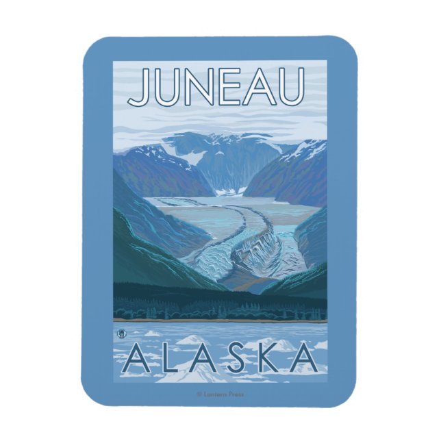Glacier Scene - Juneau, Alaska Magnet (Vertical)