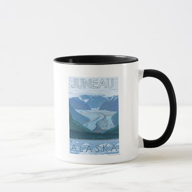 Glacier Scene - Juneau, Alaska Mug (Right)