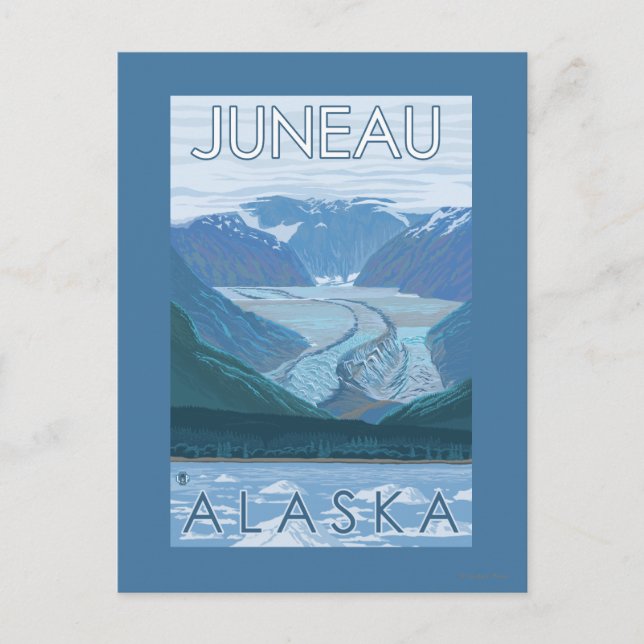 Glacier Scene - Juneau, Alaska Postcard (Front)