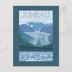 Glacier Scene - Juneau, Alaska Postcard