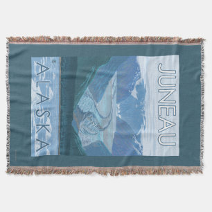 Glacier Scene - Juneau, Alaska Throw Blanket