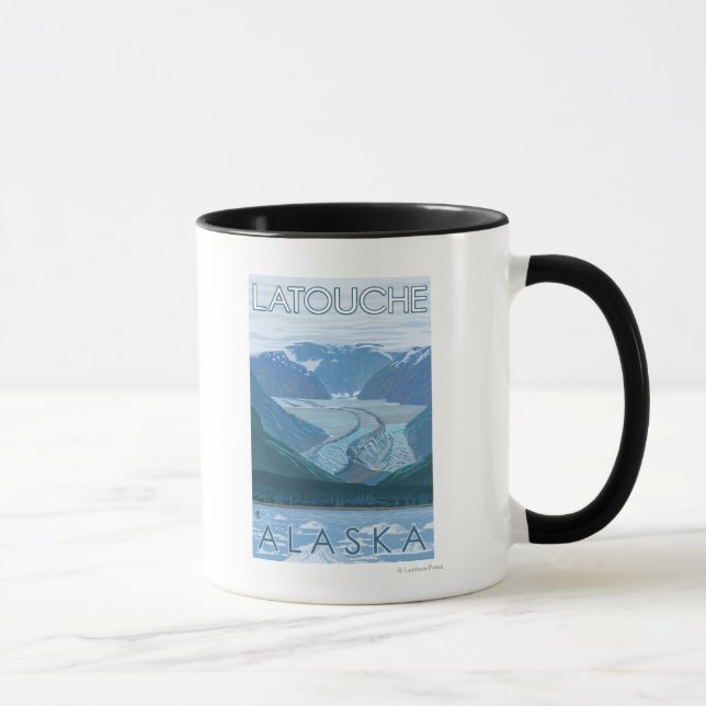 Glacier Scene - Latouche, Alaska Mug (Right)