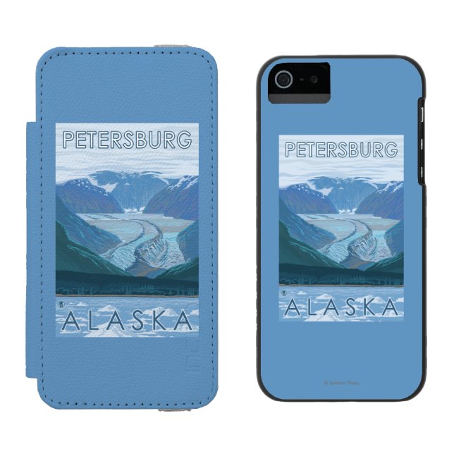 Glacier Scene - Petersburg, Alaska Incipio iPhone Wallet Case (Side by Side)